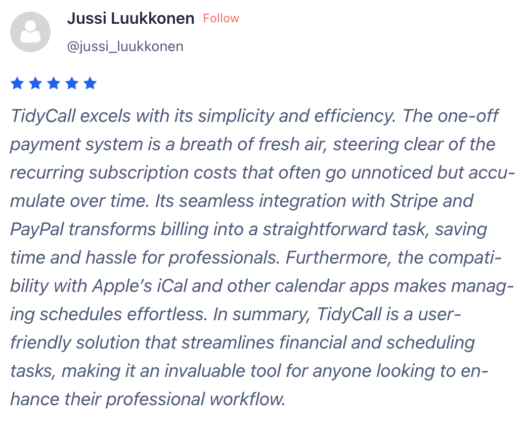 Client review